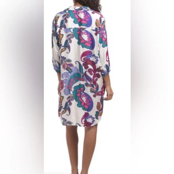 Johnny Was Multicolor Floral Mini Dress - Picture 2 of 3